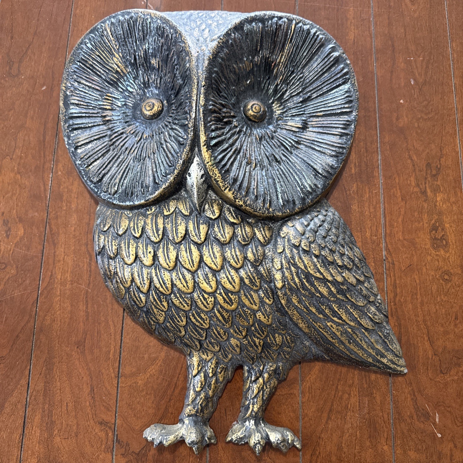 Vintage Metal LARGE Owl 17