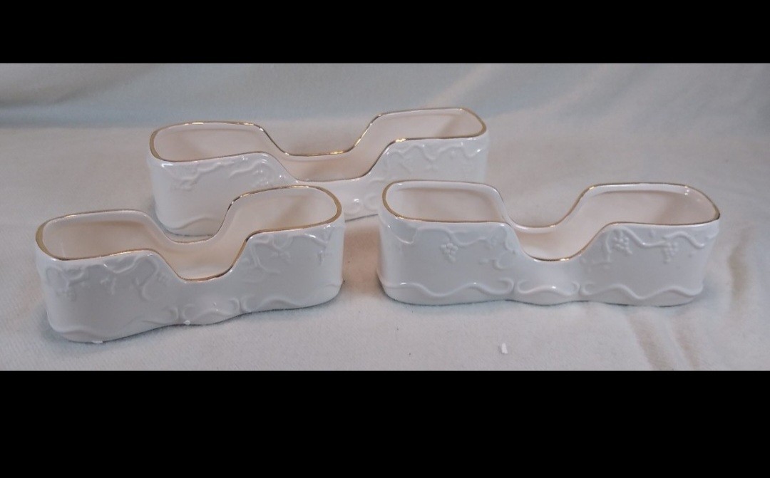 Vintage MSR Buffet Porcelain Silverware Cutlery Caddies