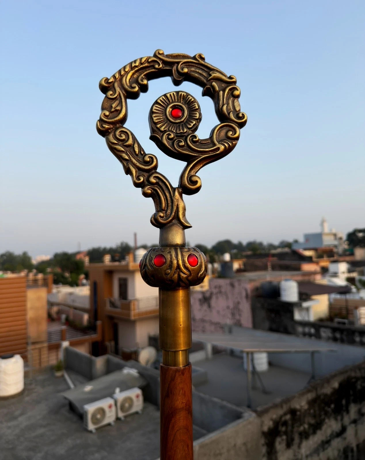 Brass CROZIER Polish Staff Crosier Bishop Quality Craftsmanship, 72