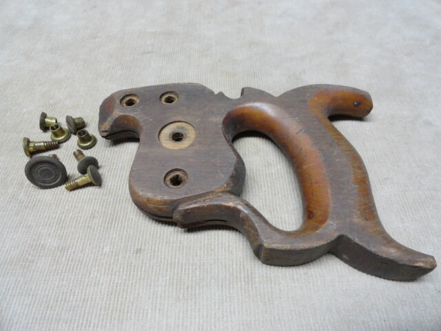 Simonds Saw Handle w/ Early Crescent Moon & Star Medallion Pat'd Dec 27, 1887 
