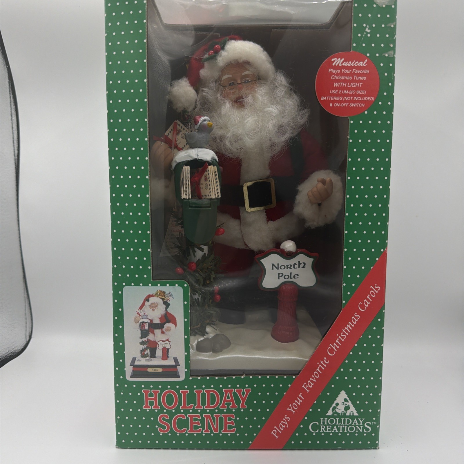 VTG Animated SANTA Musical Holiday Scene Creations FIGURE Decoration NORTH POLE