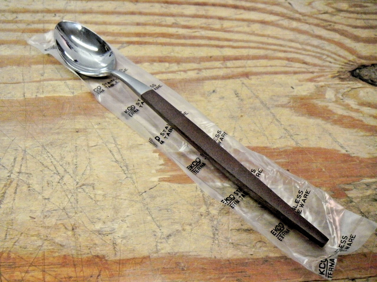 EKCO Eterna Canoe Muffin Stainless MCM Iced Tea Spoon New Old Stock Japan