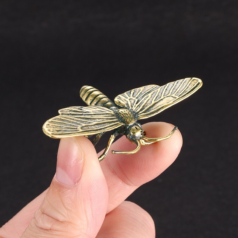 Solid Brass Bee Figurine Small Bee Statue Home Ornament Animal Figurines Gift