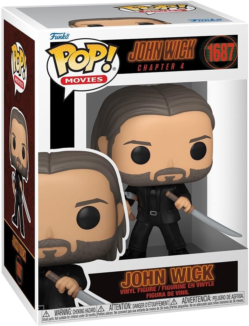 Funko Pop John Wick Chapter 4 - John Wick w/ Weapons Figure w/ Protector