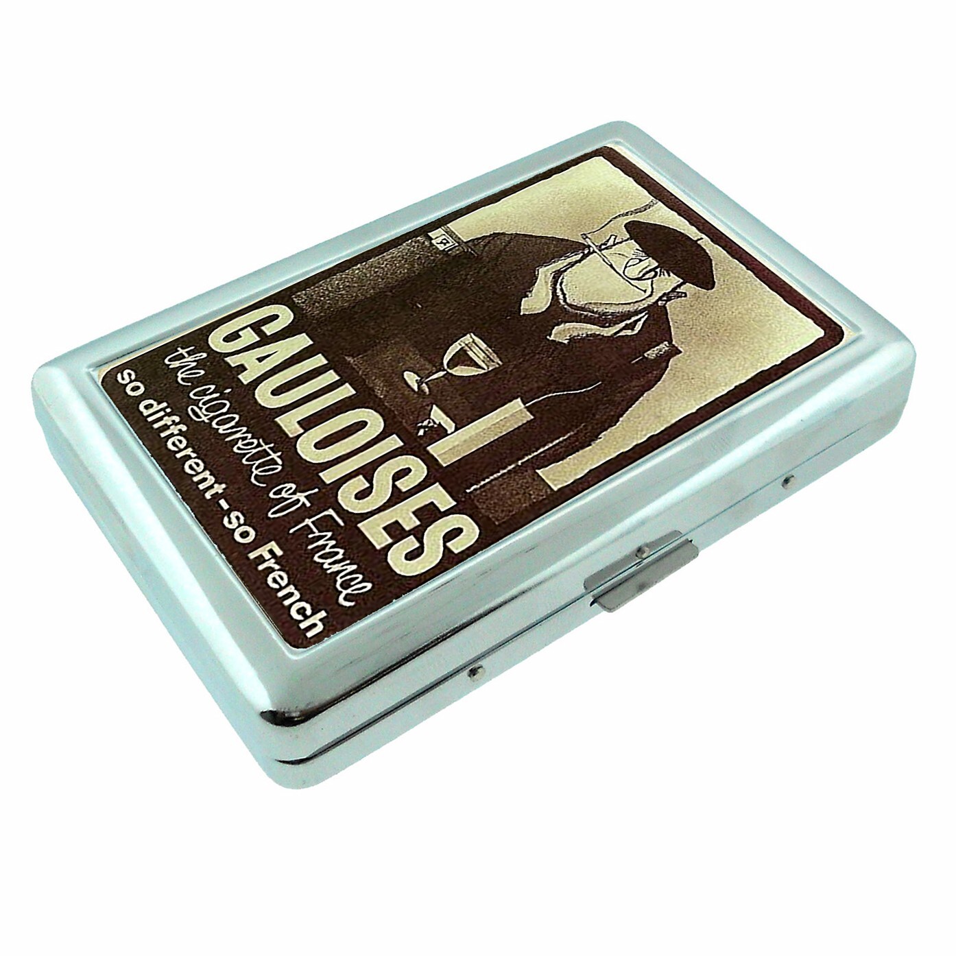 So French Vintage Cigarette Ad Cig Case RFID Protection Wallet