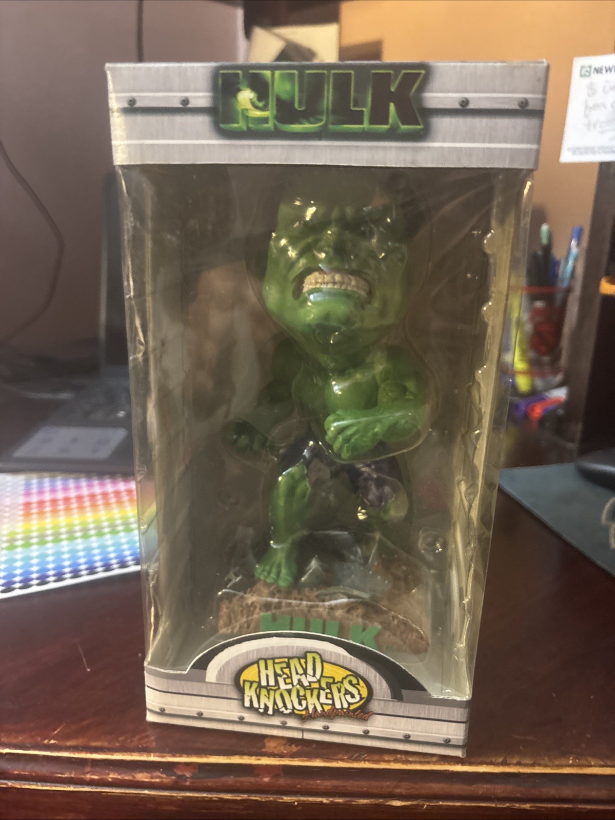 NEW 2003 Marvel Comics Incredible Hulk Bobblehead Doll NECA Head Knockers NEW 2003 Marvel Comics Incredible Hulk Bobblehead Doll NECA Head Knockers