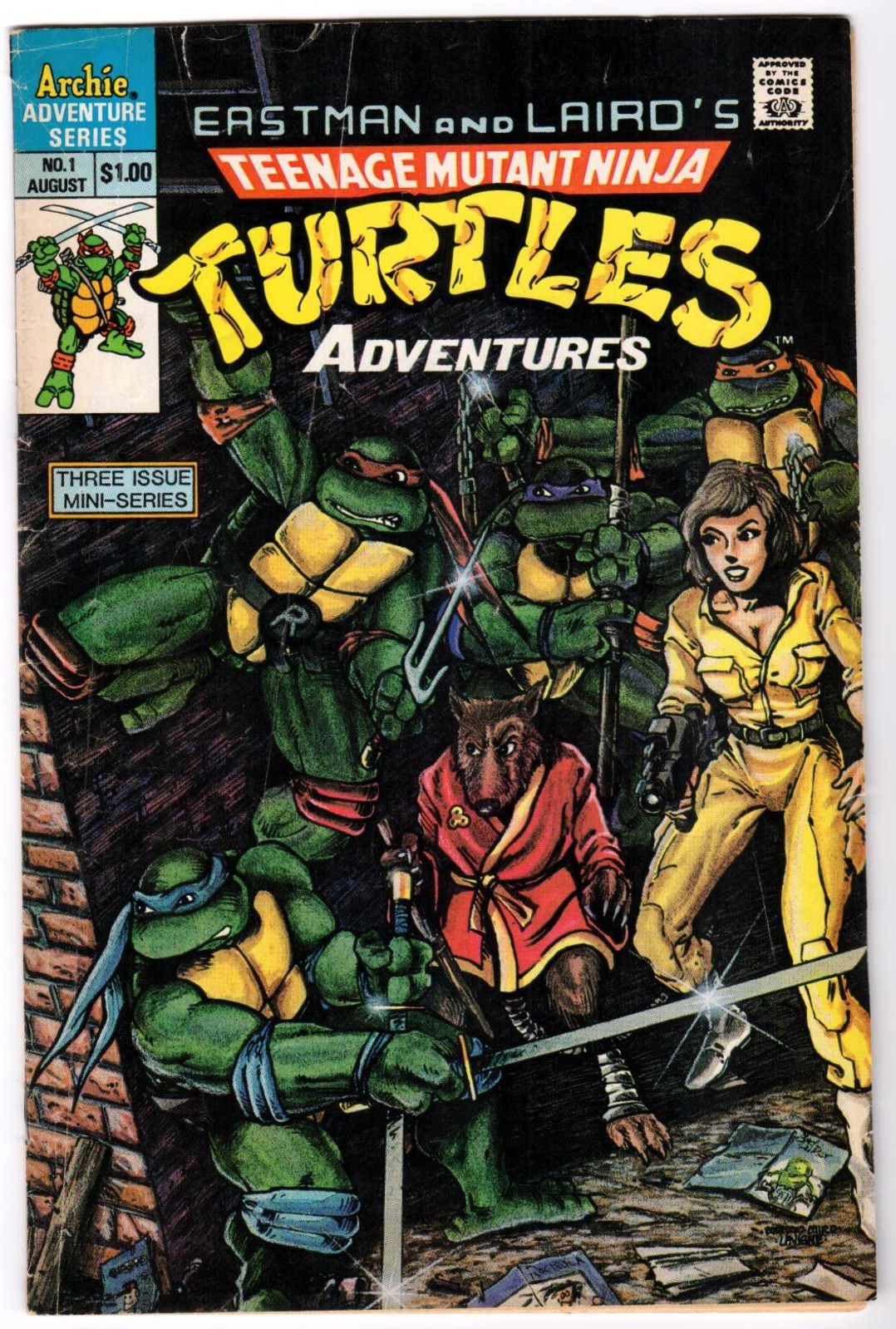 Teenage Mutant Ninja Turtles Adventures #1 (1988) Archie TMNT 🐢 VF+ VERY FINE
