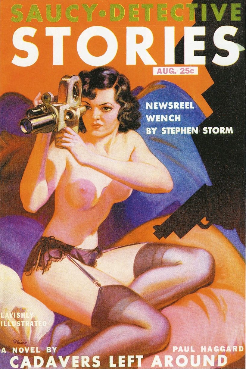 Saucy Detective Stories Vintage Cover 🤯 - 24x36” - Rare Reprint 💯
