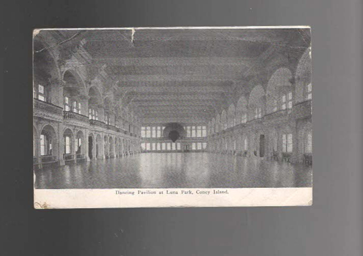 Postcard  Dancing Pavilion at Luna Park, Coney Island, NY Posted
