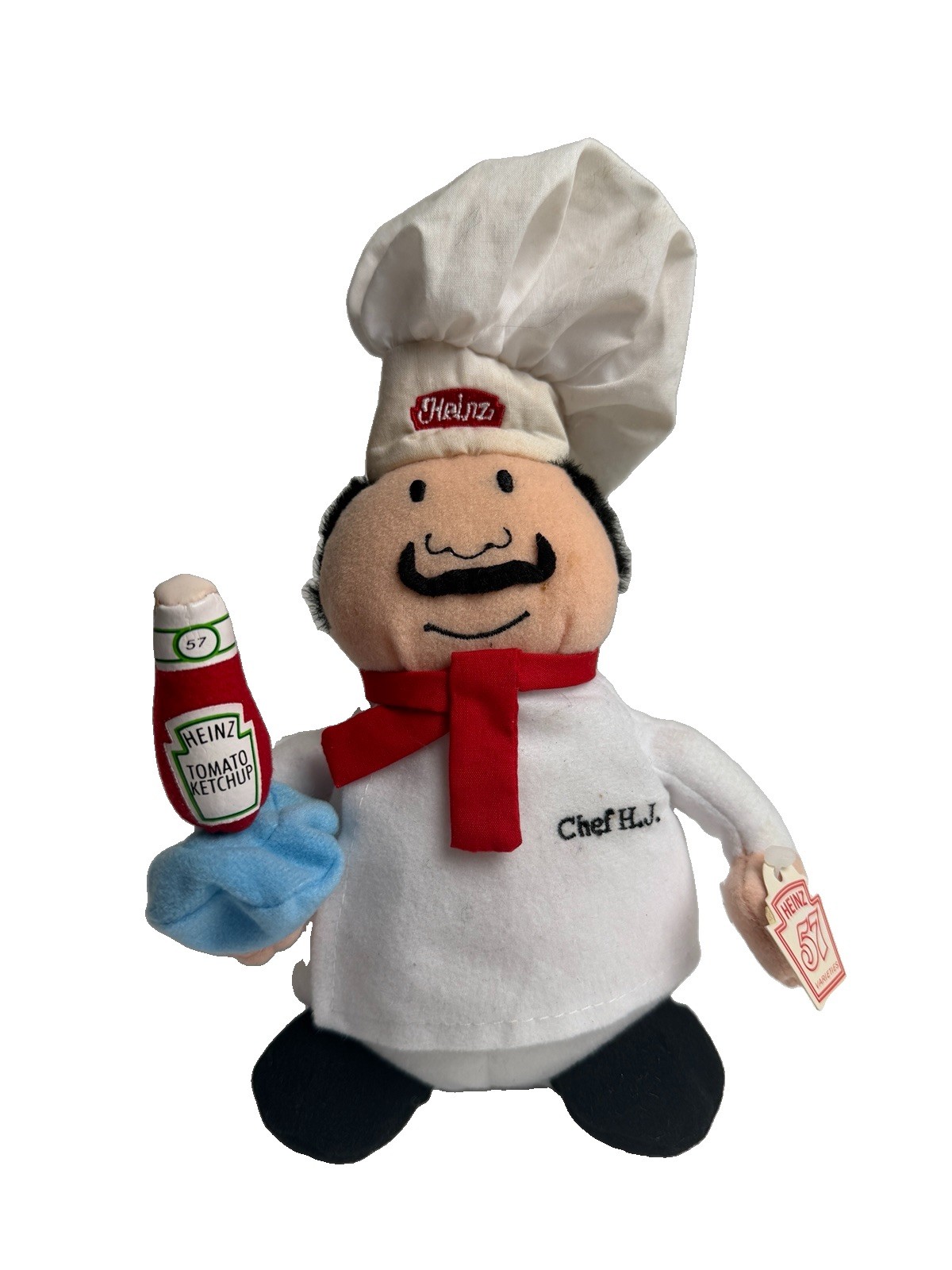 Vintage Heinz Tomato Ketchup 57 Chef HJ  Plushy Advert Promo Beanie Collectible