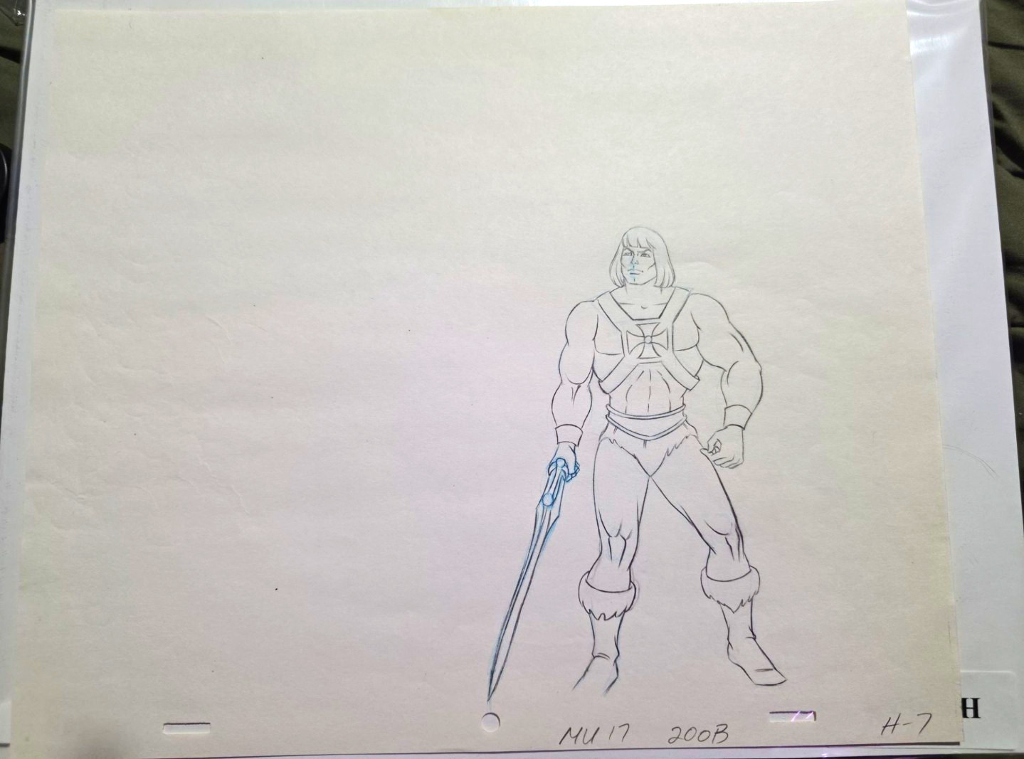 Lot of 4 Original He-Man Filmation Production Drawings 1983-1985 MOTU She-Ra Art