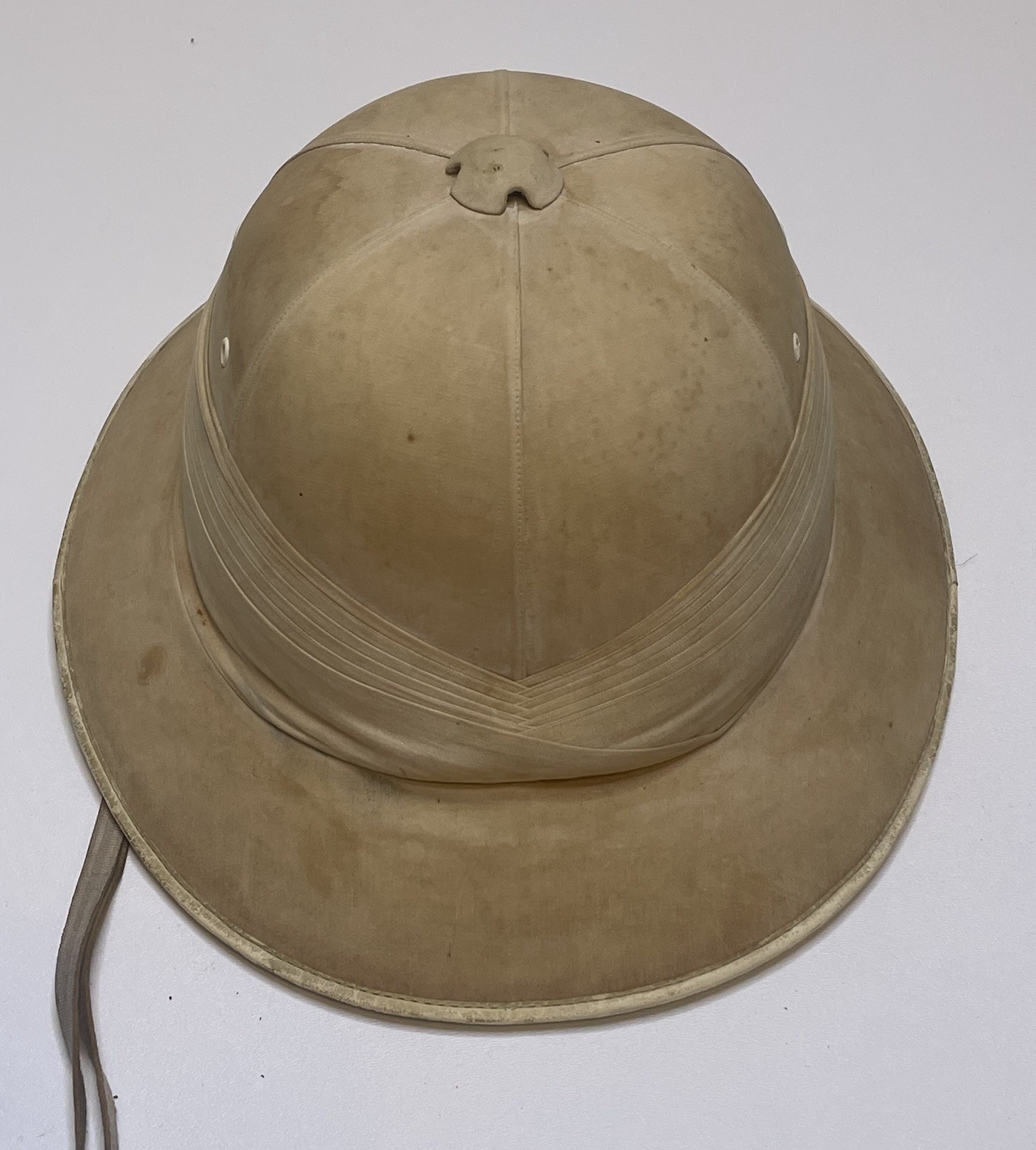 Size 7 1/8 Vintage Wolsey White away & Laidlaw Pith Helmet 1920\'s ***Salvage***