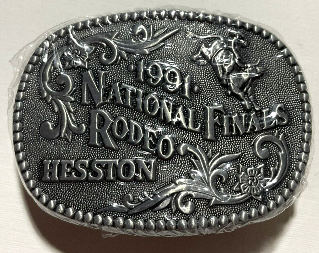 1991 Hesston National Finals Rodeo NFR NOS Belt Buckle Youth Junior 2 1/2\