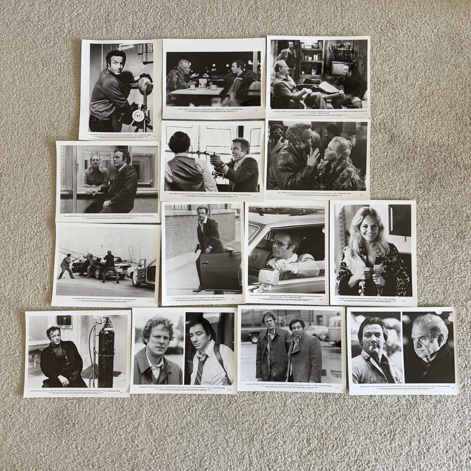 United Artists THIEF 8x10 Movie Promo Photo Set James Caan 1981