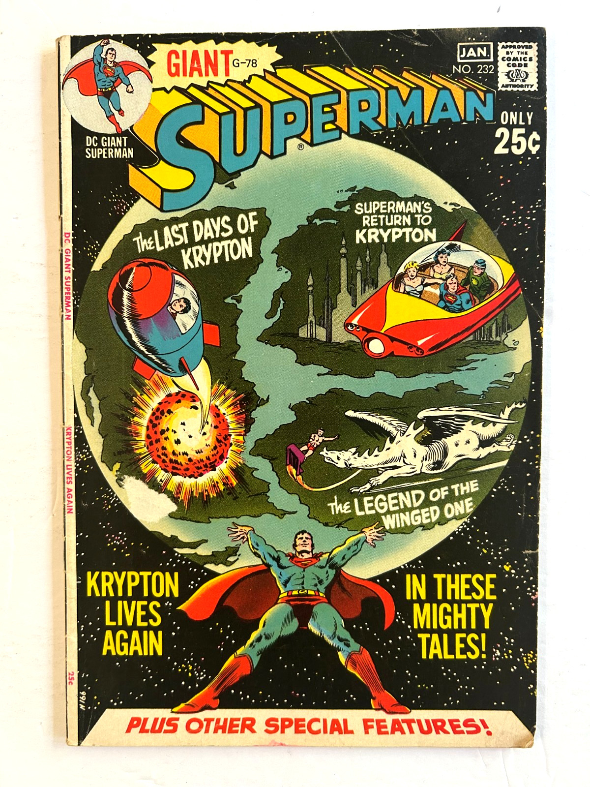 SUPERMAN #232 - 80 PAGE GIANT G-78 - KRYPTON STORIES - 1970