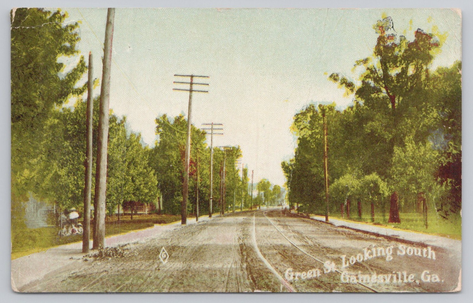 Green Street Looking South, Gainesville, Georgia GA 1912 DB Postcard Green Street Looking South, Gainesville, Georgia GA 1912 DB Postcard