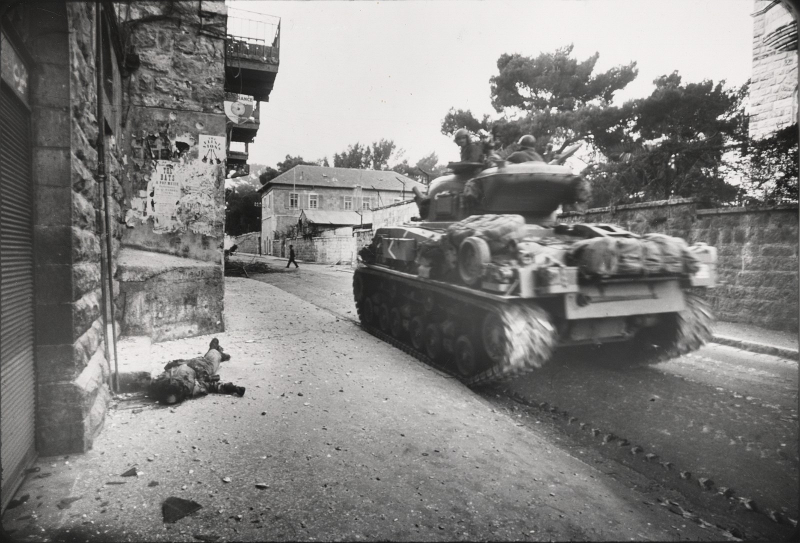 1967 Israeli Tank and Fallen Soldier, East Jerusalem Photograph by MICHA BAR-AM 1967 Israeli Tank and Fallen Soldier, East Jerusalem Photograph by MICHA BAR-AM