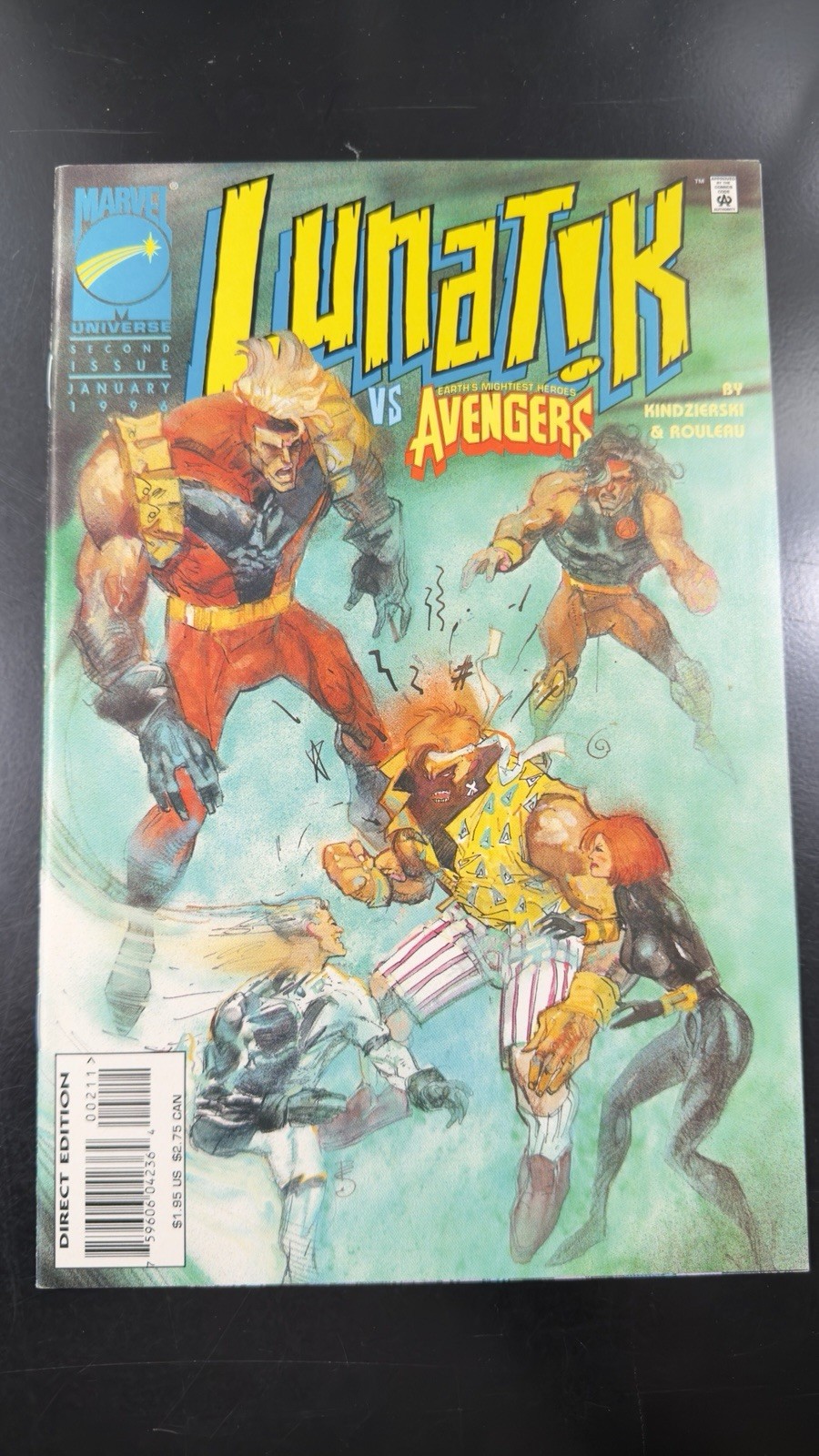 Lunatik #2 Versus Avengers Sienkiewicz Cover Marvel Comics 1996 HIGH GRADE Lunatik #2 Versus Avengers Sienkiewicz Cover Marvel Comics 1996 HIGH GRADE