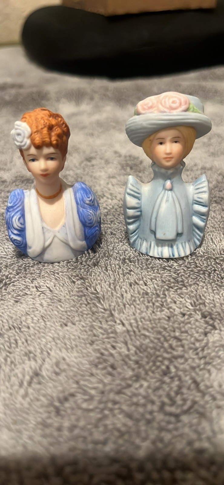 8pc Avon Vintage Ceramic Female Figurines.  American Fashion styles 82 to 84