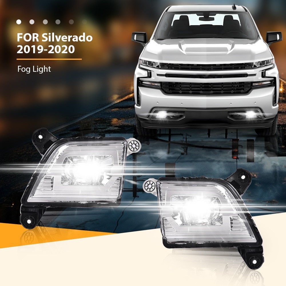 Fog Lights Assembly Replacement for Silverado 1500 2019-2021 / 2500HD 3500HD