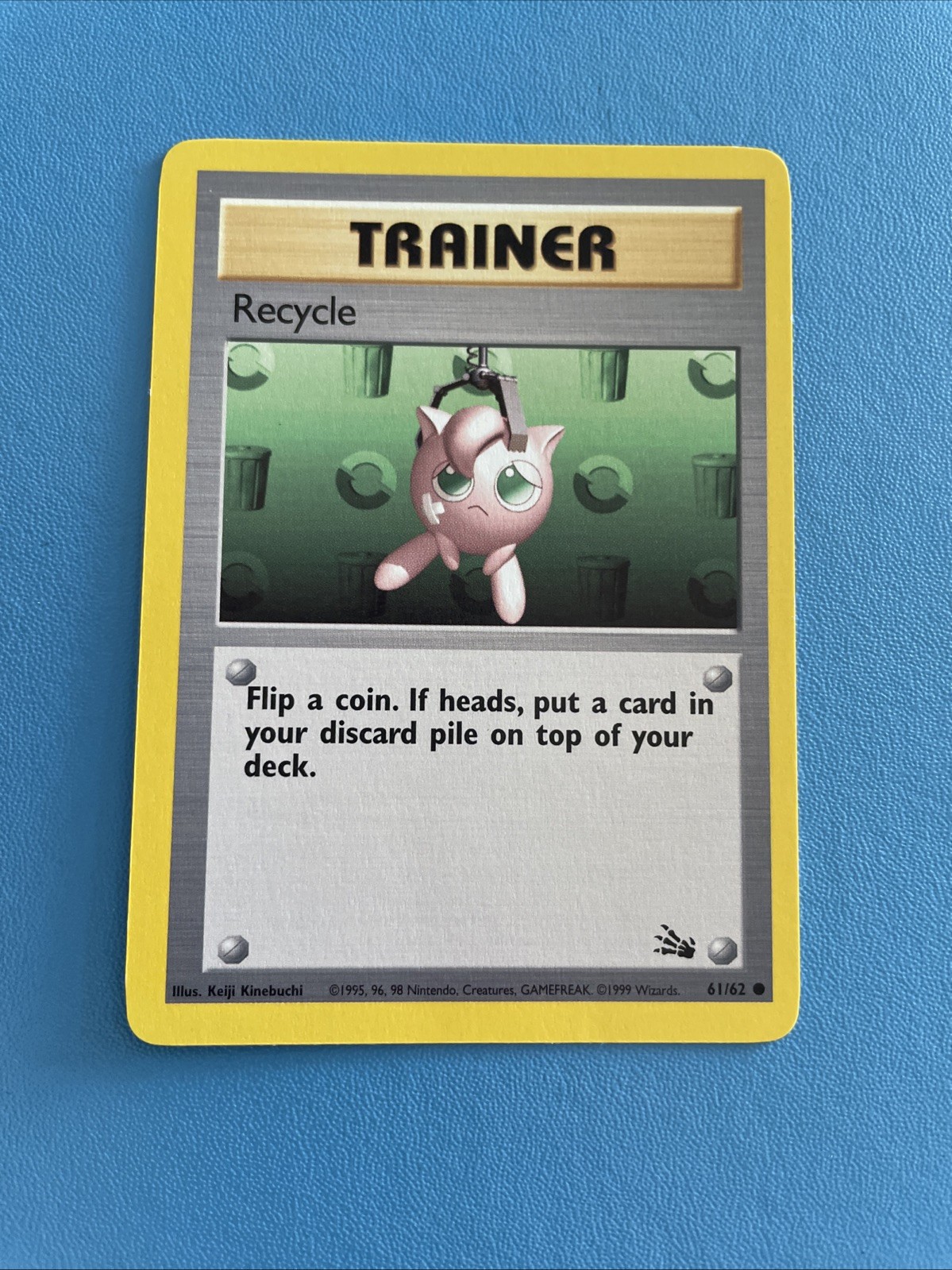 Pokémon TCG Fossil Trainer Recycle 61/62 Good Condition