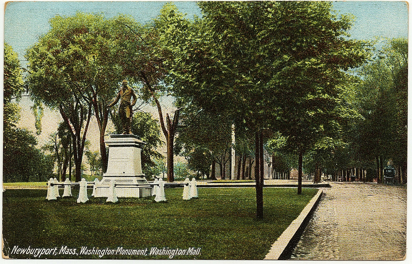 1906 Newburyport MA Postcard Mass George Washington Monument Washington Mall UDB