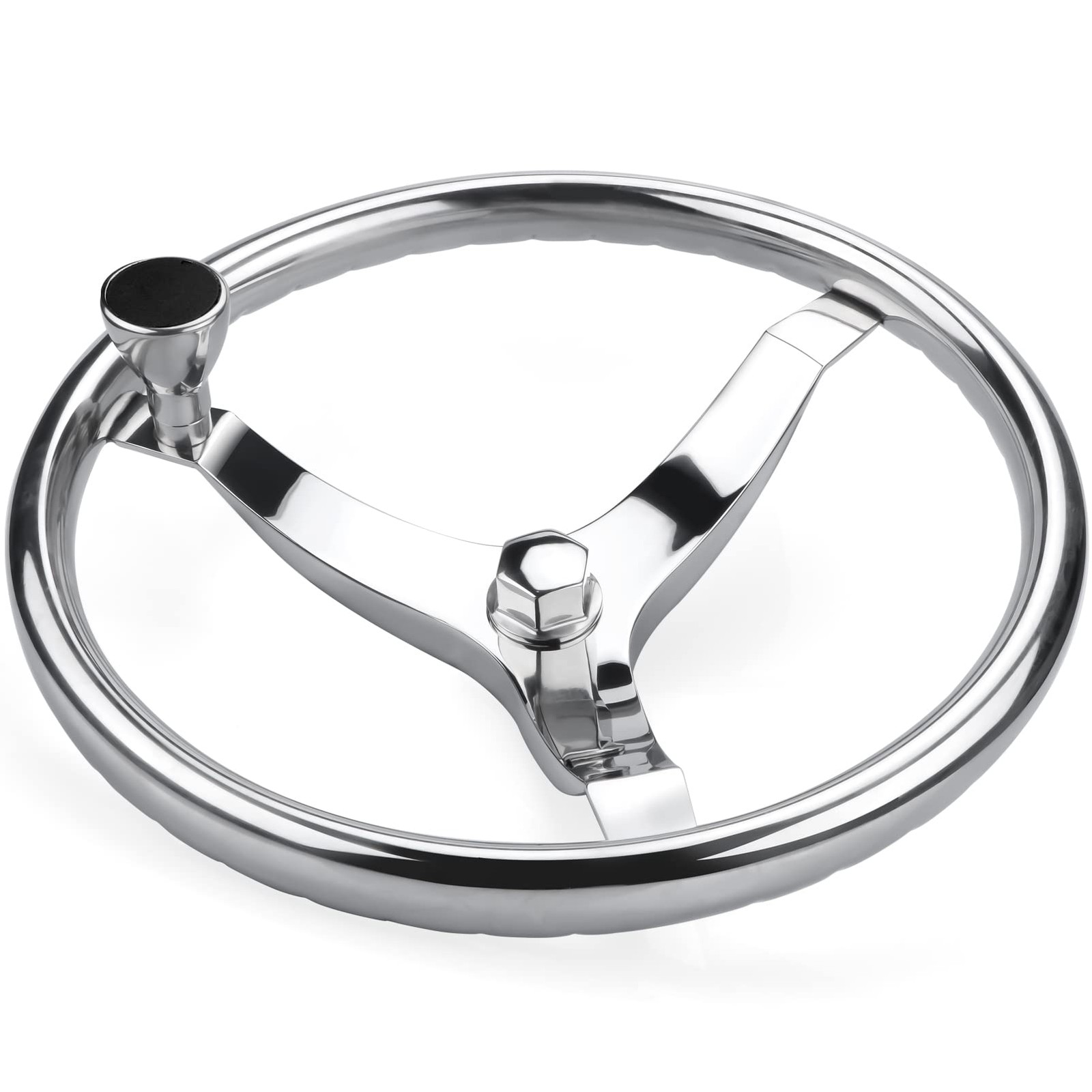 Stainless Steel Boat Steering Wheel 3 Spoke 13-1/2\