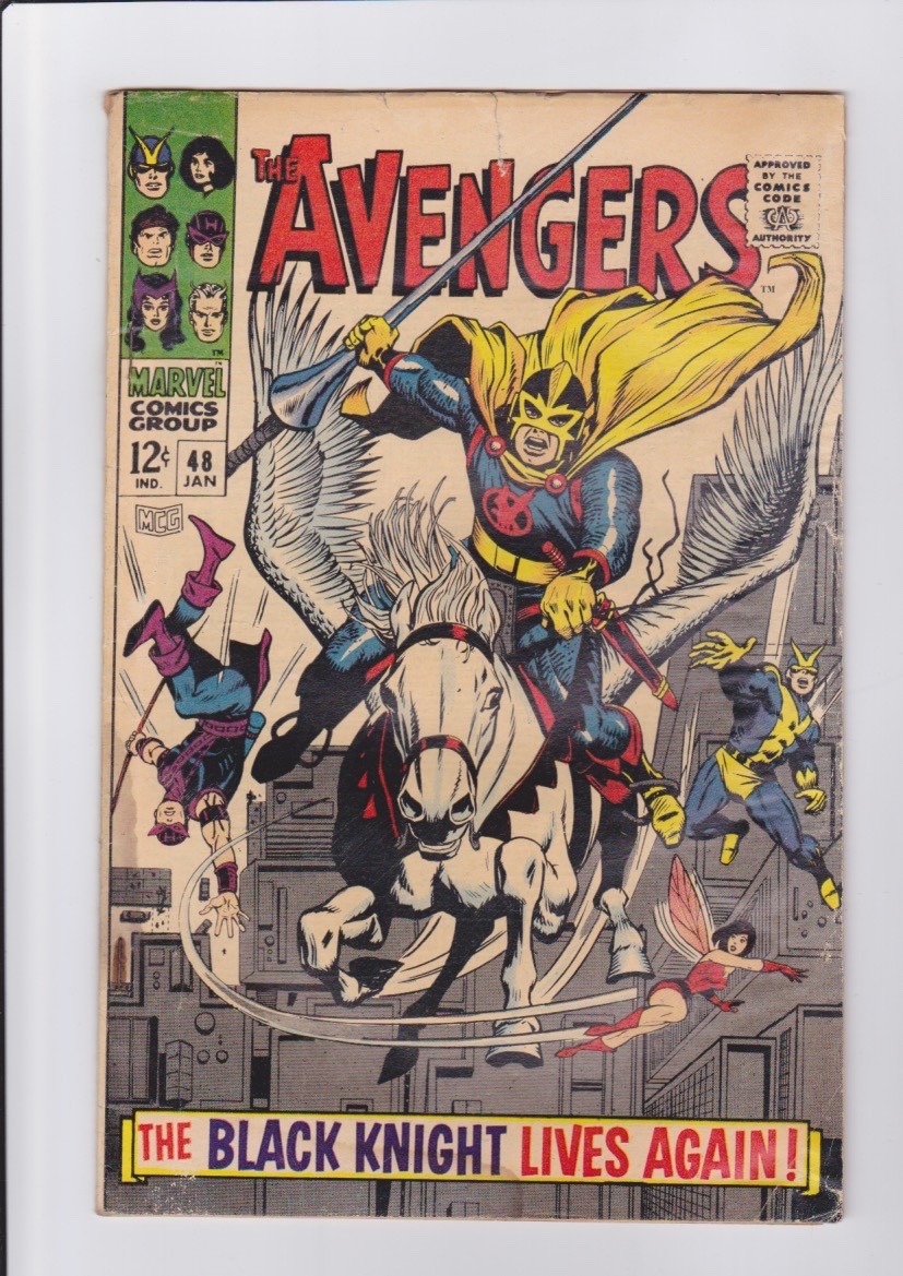 Avengers #48, Jan. 1968 Marvel Comics, 1st Dane Whitman new Black Knight GD