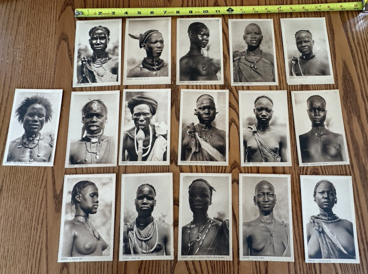 16 Vintage Sudan Africa African Postcards  People of Sudan Sudanese