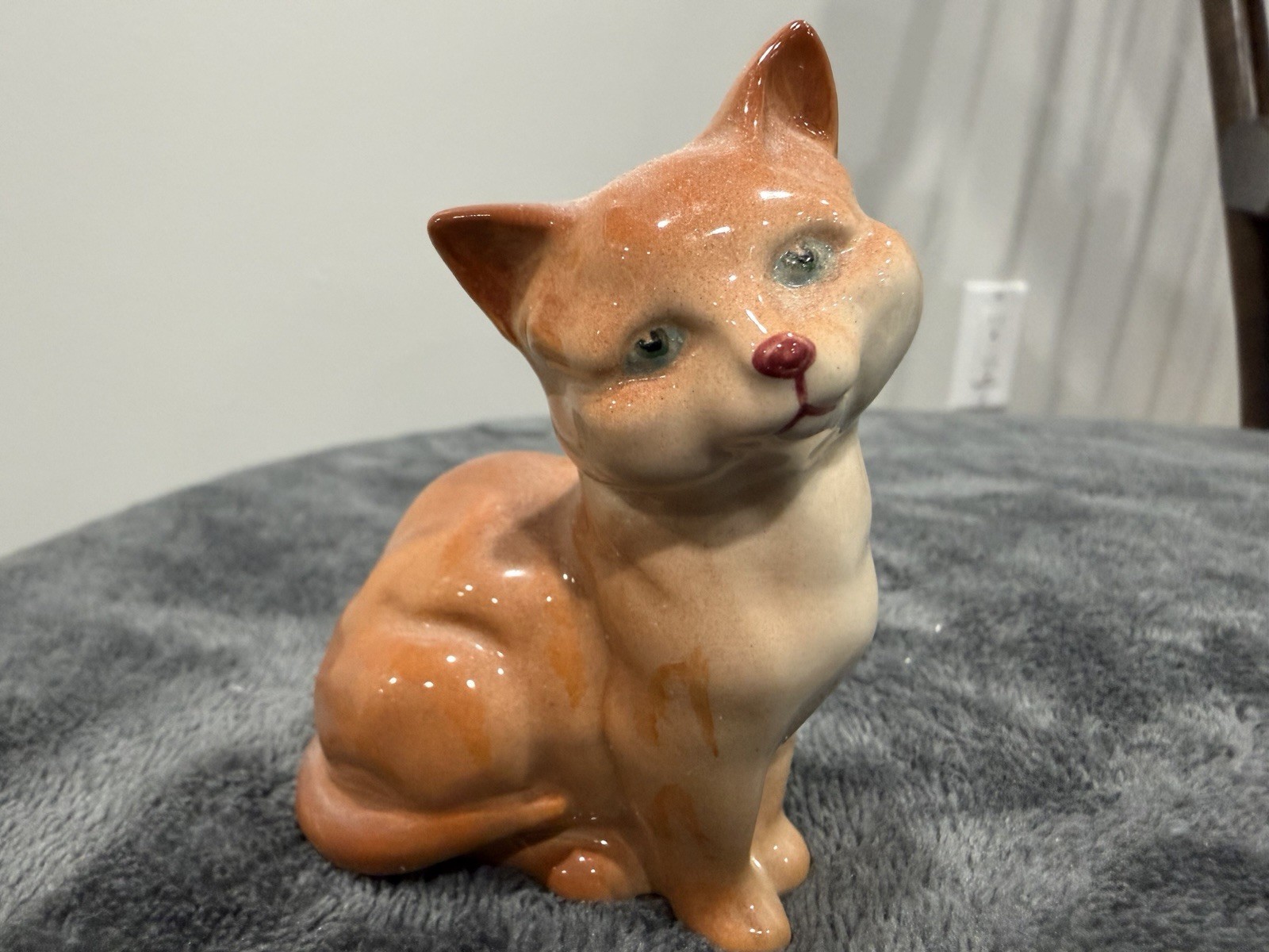 Beautiful  Vintage Royal doulton  Porcelain Orange Cat Figurine , England, 4\