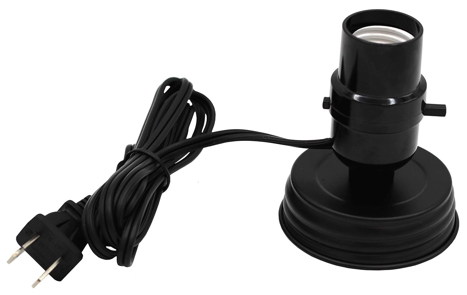 DIY Mason Canning Fruit Jar Lamp Making Kit is Pre-Wired and Easy to Use - Black