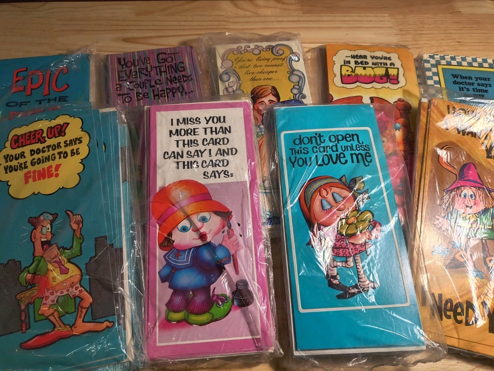 Vintage Greeting Card Adult Humor 70s 80s Lot Of 9 NOS Joli Greeting Company 