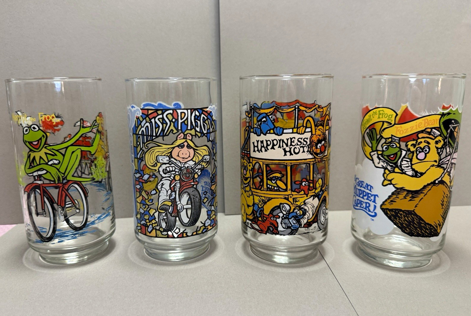 McDonald\'s The Great Muppet Caper 1981 Collectible Glasses Set of 4