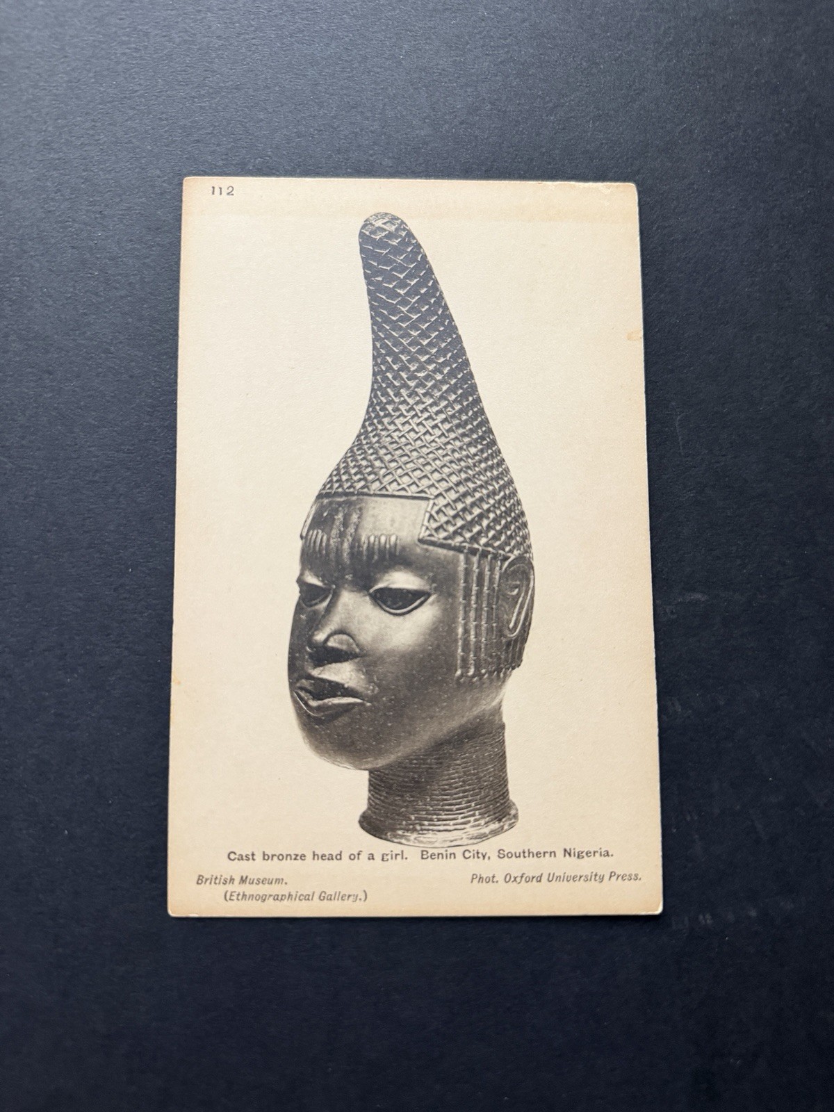 Vintage Postcard - British Museum Nigeria Bronze Head of a Girl - Unused