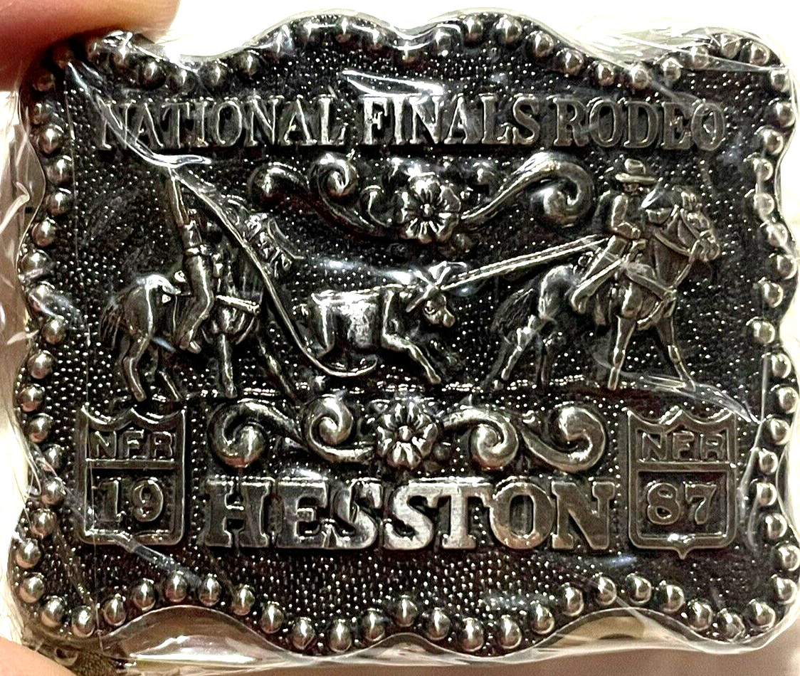 1987 Hesston National Finals Rodeo NFR NOS Belt Buckle Youth Junior 2 1/2\