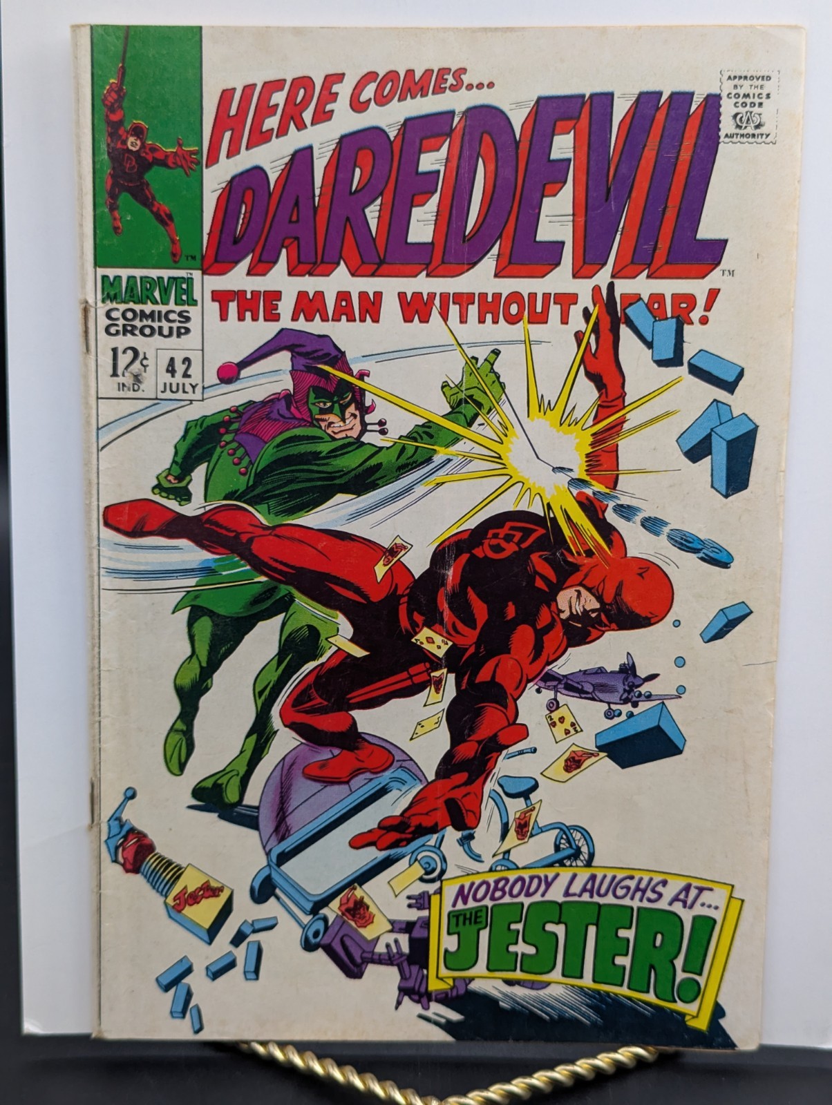 Daredevil #42 Gene Colan art 1st JESTER Foggy Nelson 1968 Marvel Comics Key 🗝️