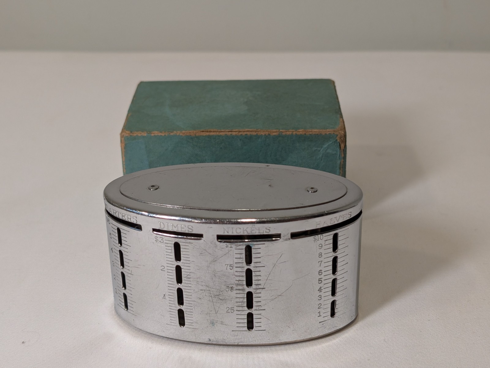 Vintage Clearvue Bank Coin Bank Earl Service Banks Melrose MA w/ Box