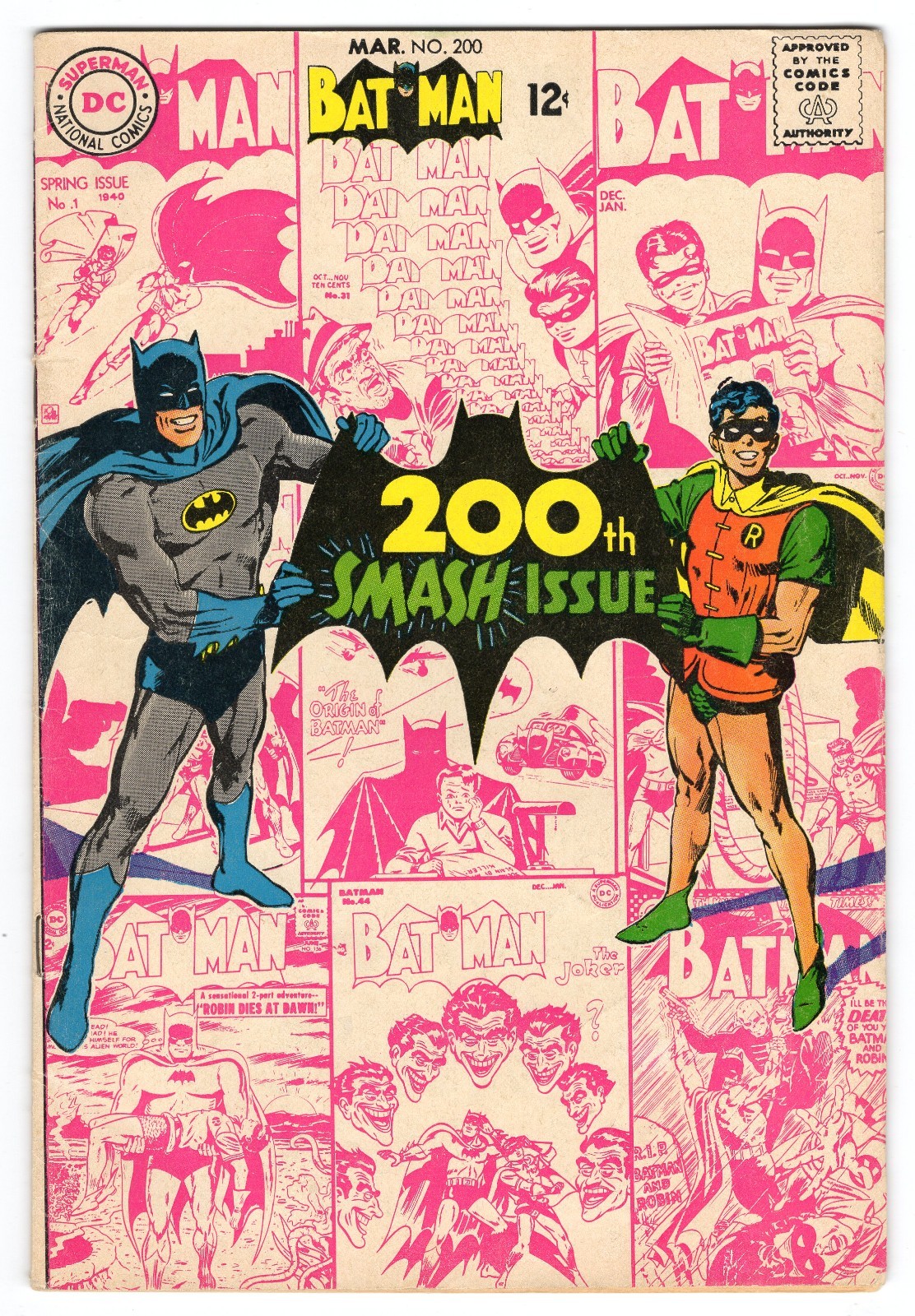 Batman 200 1968 DC Comics VG+ 4.5 Classic Neal Adams Cover Joker Penguin