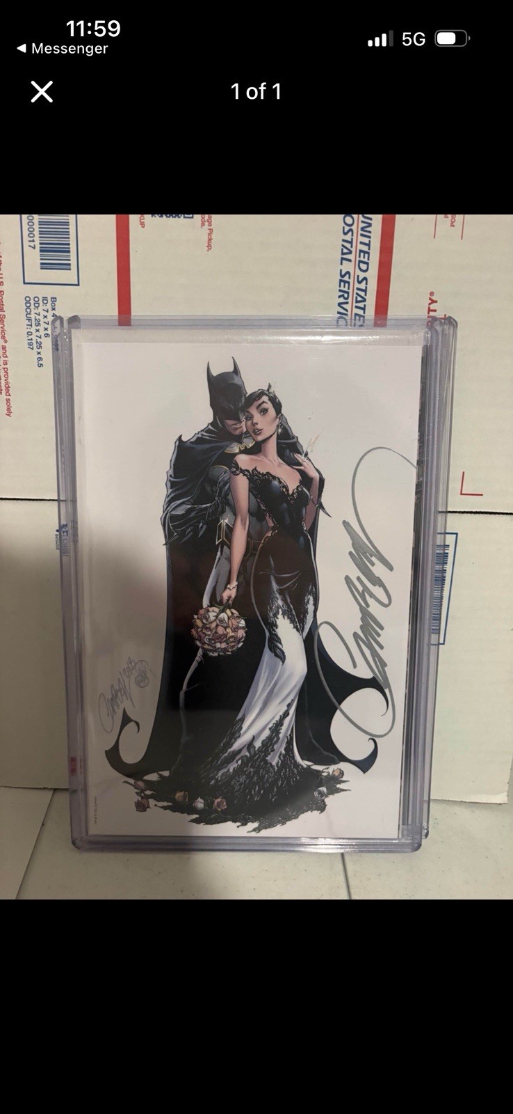 BATMAN 50G J SCOTT CAMPBELL SIGNED WEDDING WHITE VARIANT SDCC NM COA