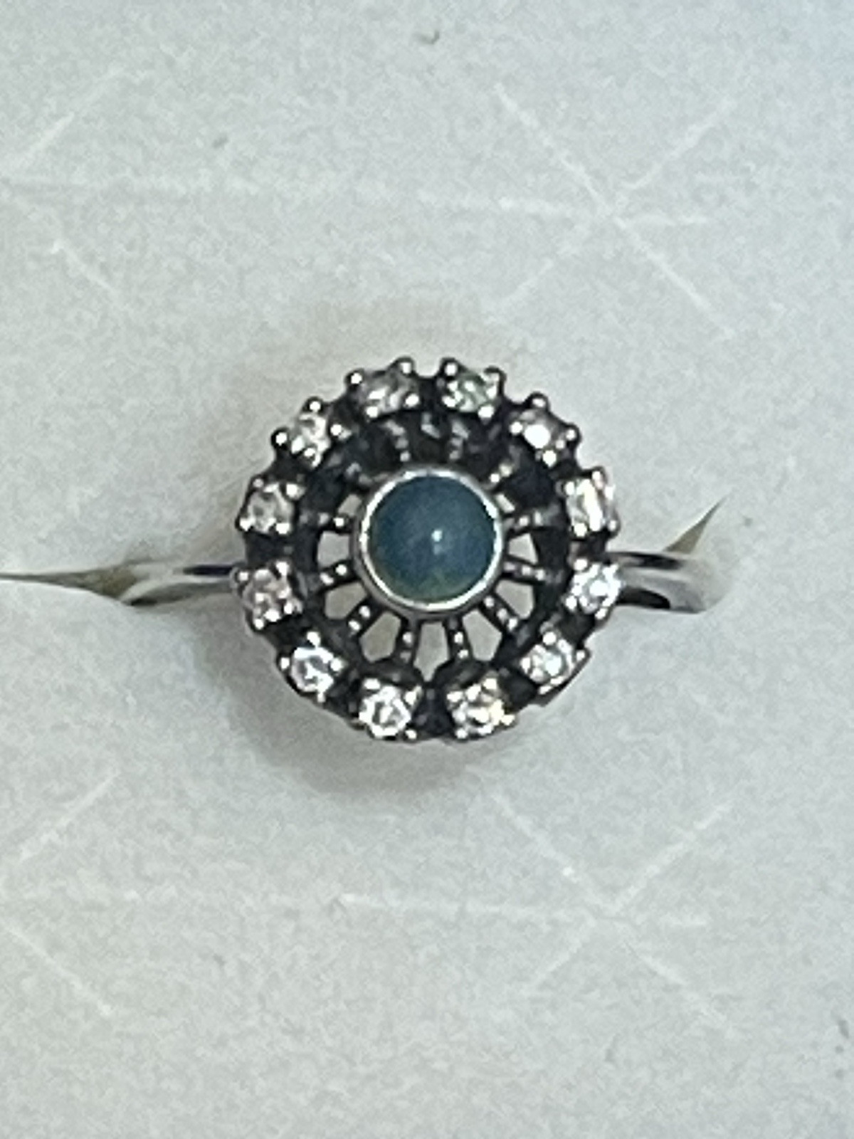 Vintage Russian Soviet Sterling Silver 925 Ring Turquoise , Women\'s Jewelry 9.5