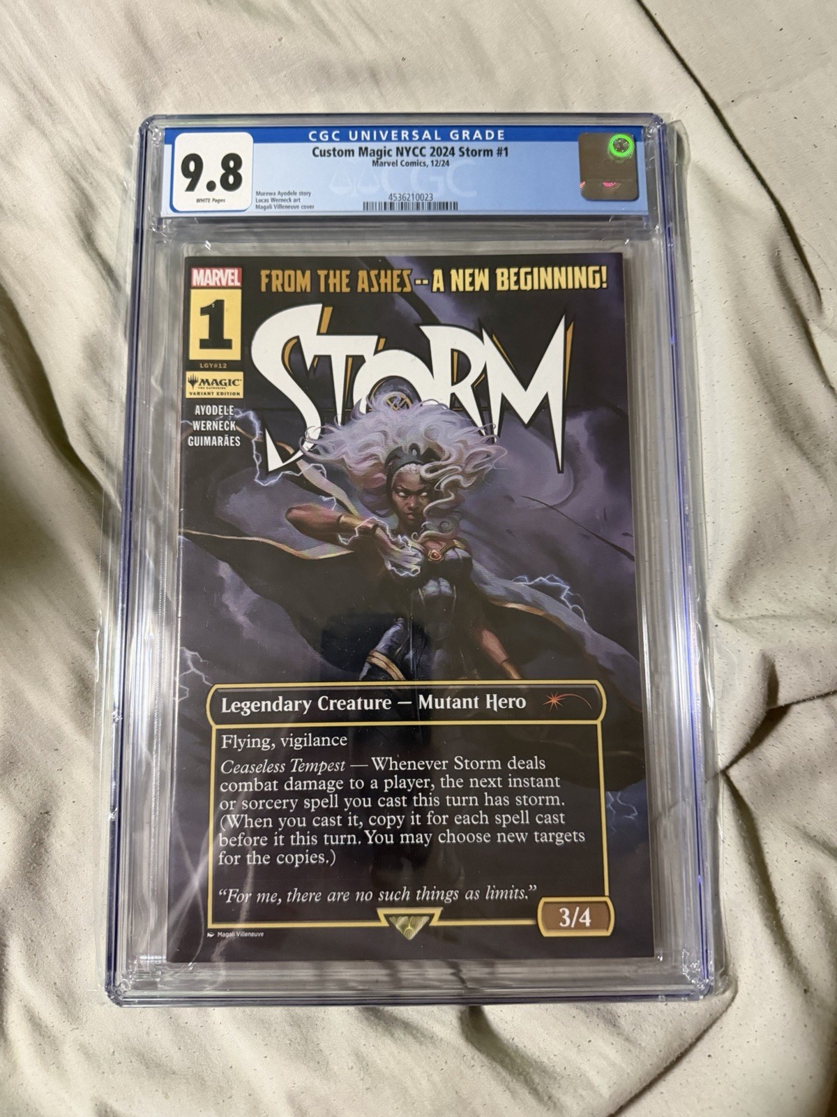 CGC 9.8 CUSTOM MAGIC NYCC 2024: STORM #1 SUPER RARE CERT # 4536210023