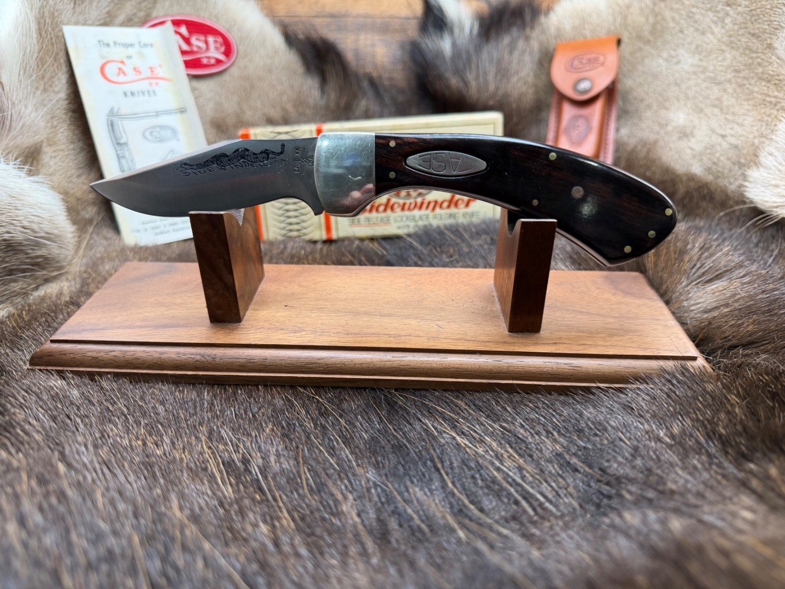 1981 Case Sidewinder Knife With Rosewood Handles Mint In Box With Papers +++