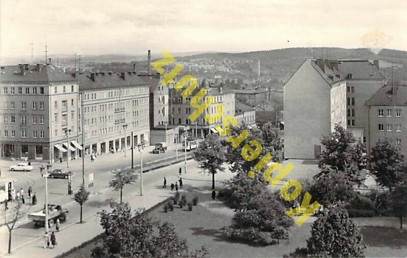Plauen Postcard Vogtland Bahnhofstrasse Truck Car Tram Postcard GDR 1964