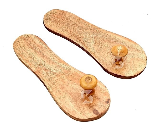 Handcrafted Khadau Charan Paduka Slipper Pooja Wooden Sandals Holy Purpose