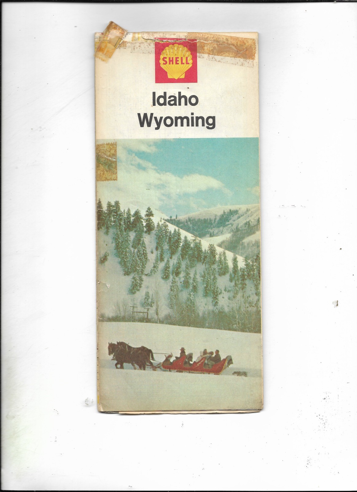 VINTAGE MAP ---- 1966------IDAHO WYOMING------SHELL