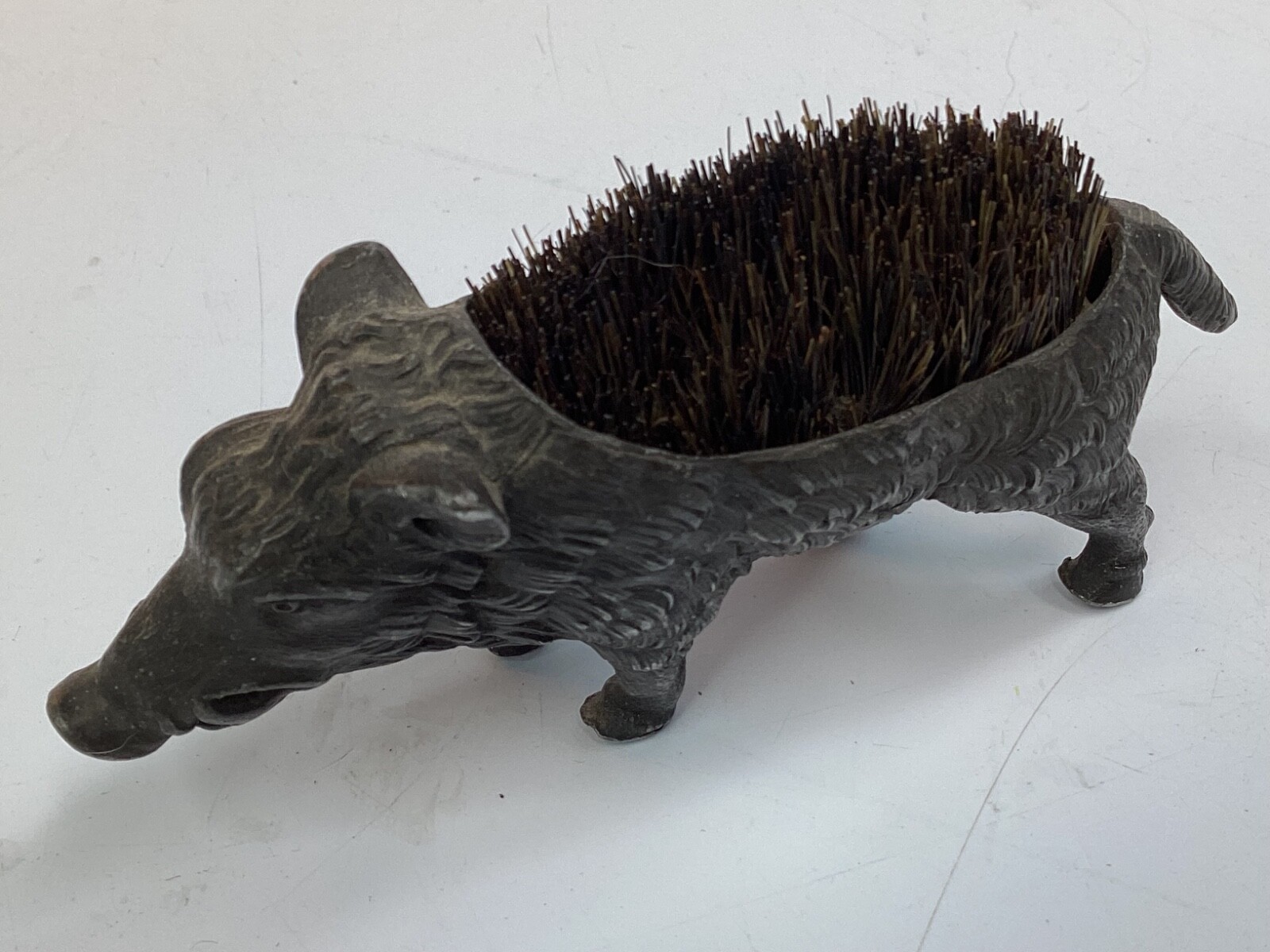 Antique magnificent wild boar desk paperweight/Ink pen (L11) Antique magnificent wild boar desk paperweight/Ink pen (L11)