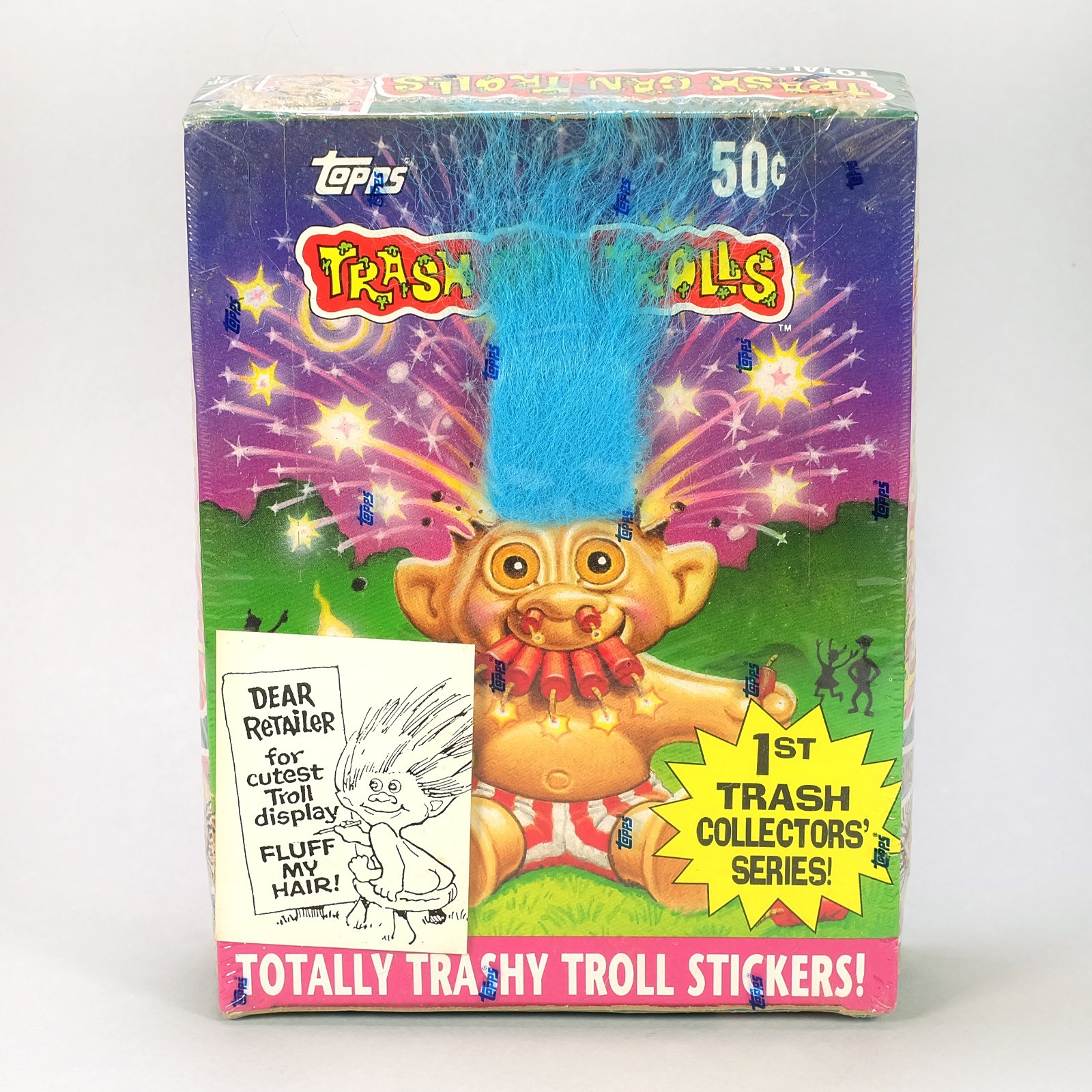 1992 Topps Trash Can Trolls Totally Trashy Troll Stickers – Complete Sealed Box