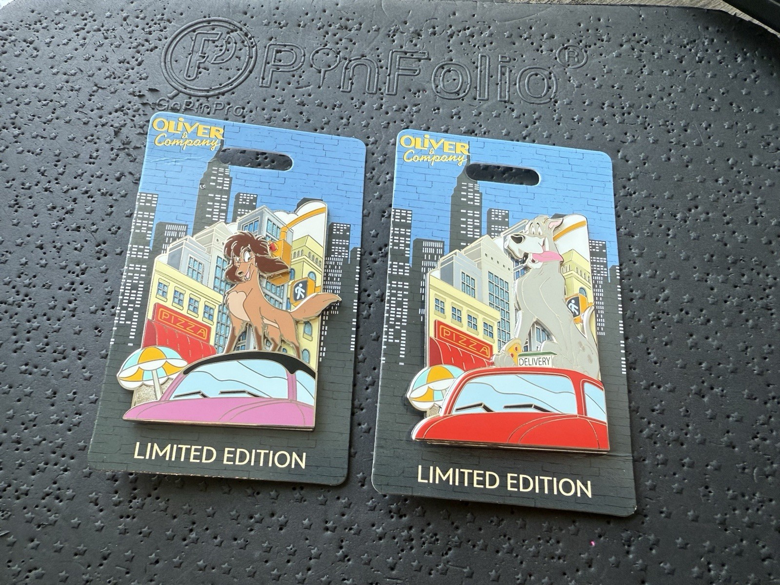 Oliver and Company WDI Pin Set 35th Anniversary LE 300 Rita Einstein Pins