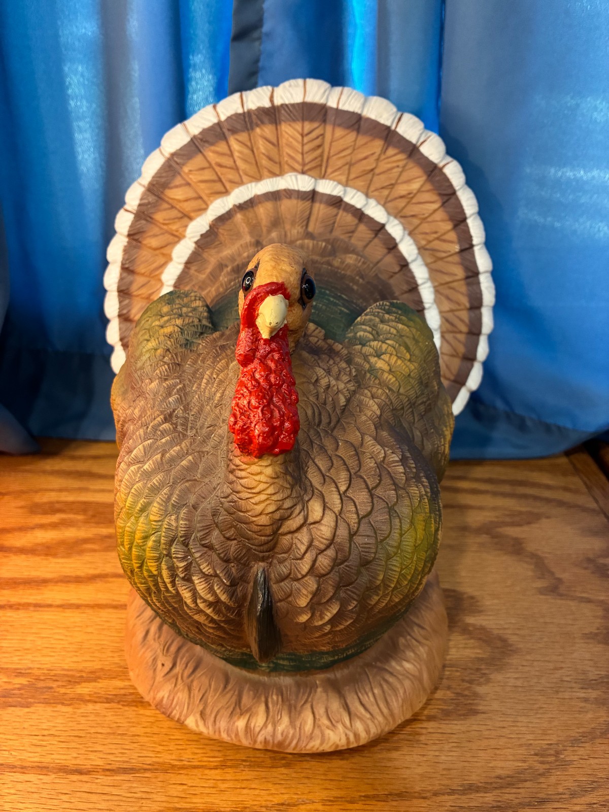 Vintage 1996 Art Line Turkey Blow Mold 11” Thanksgiving Table Yard Decoration