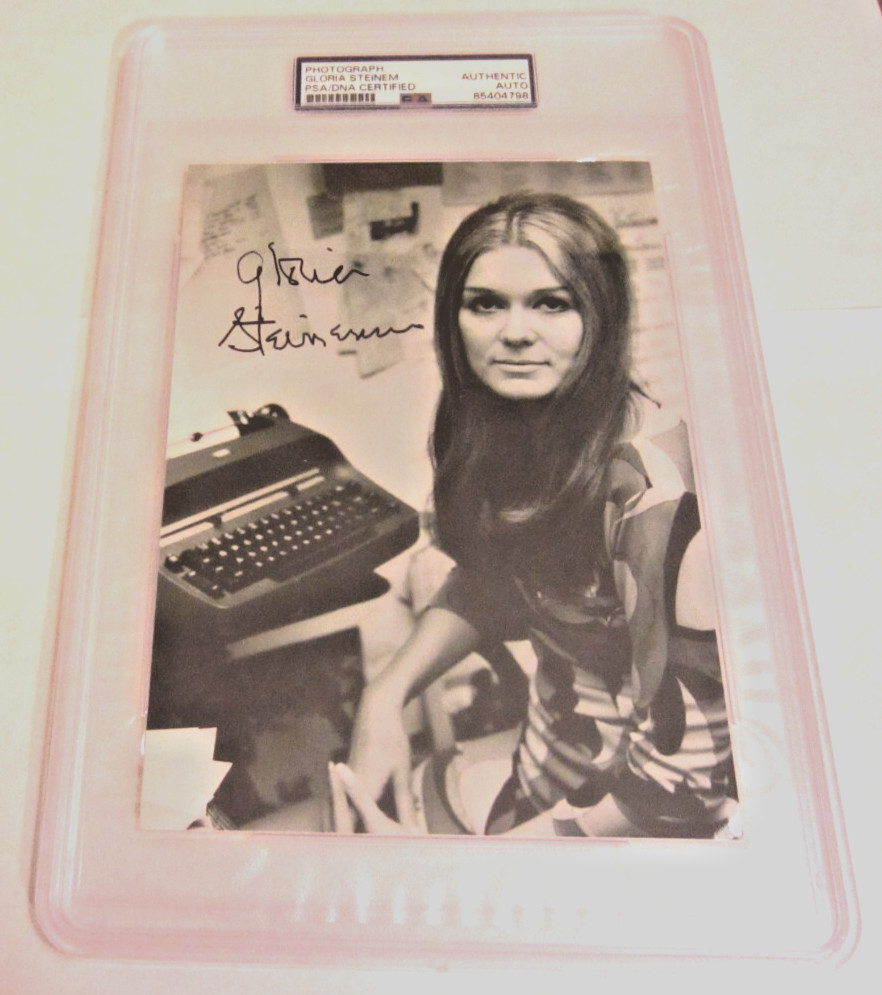 Gloria Steinem social sctivist signed autographed PSA authentic 5x7 founder NOW